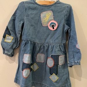 Stella McCartney kids denim patched dress